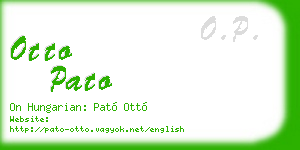 otto pato business card