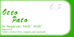 otto pato business card